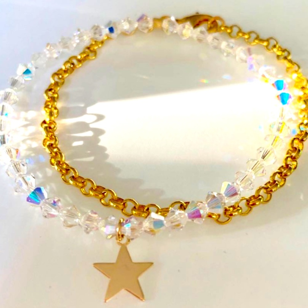 Handmade Swarovski crystal beaded bracelet
